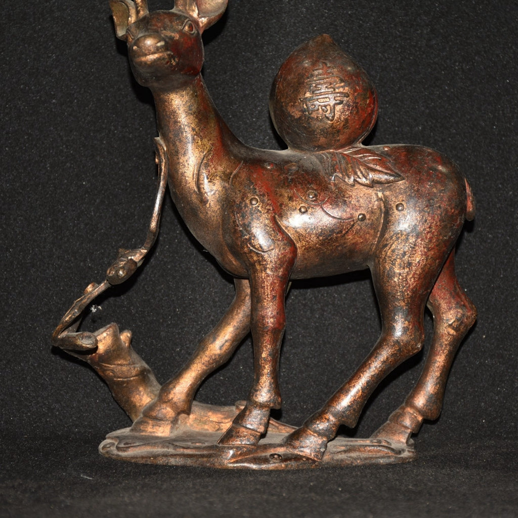 Pure copper imitation purple copper red rust sika deer ornaments
