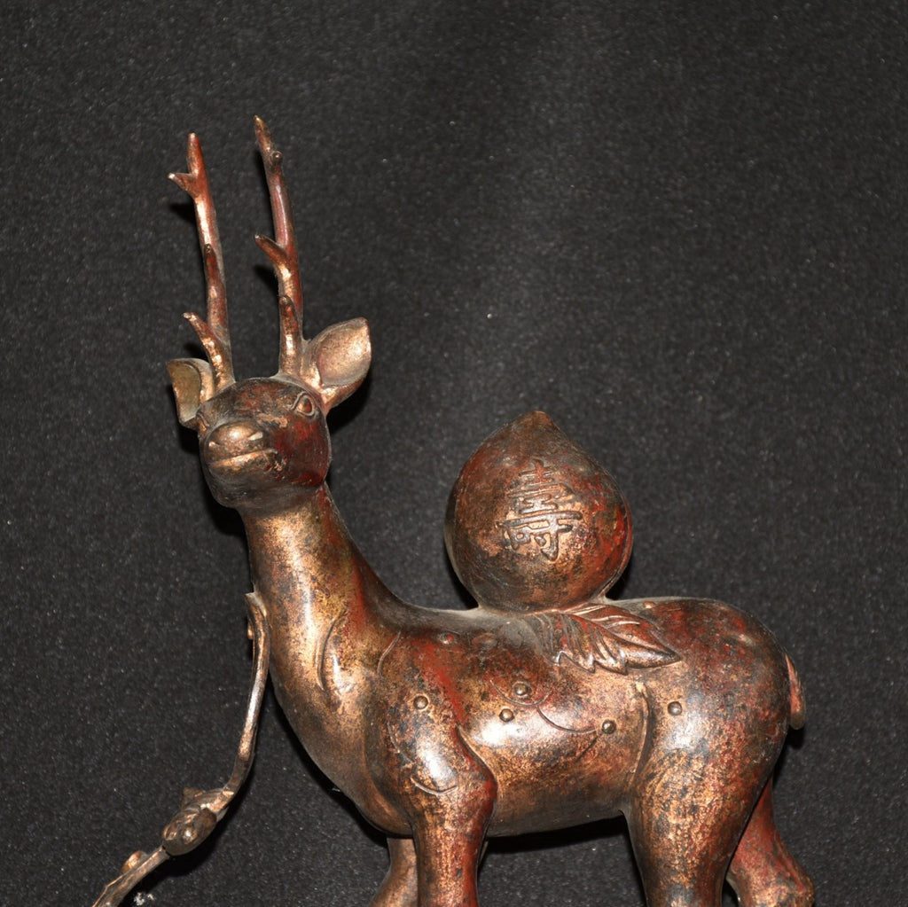 Pure copper imitation purple copper red rust sika deer ornaments