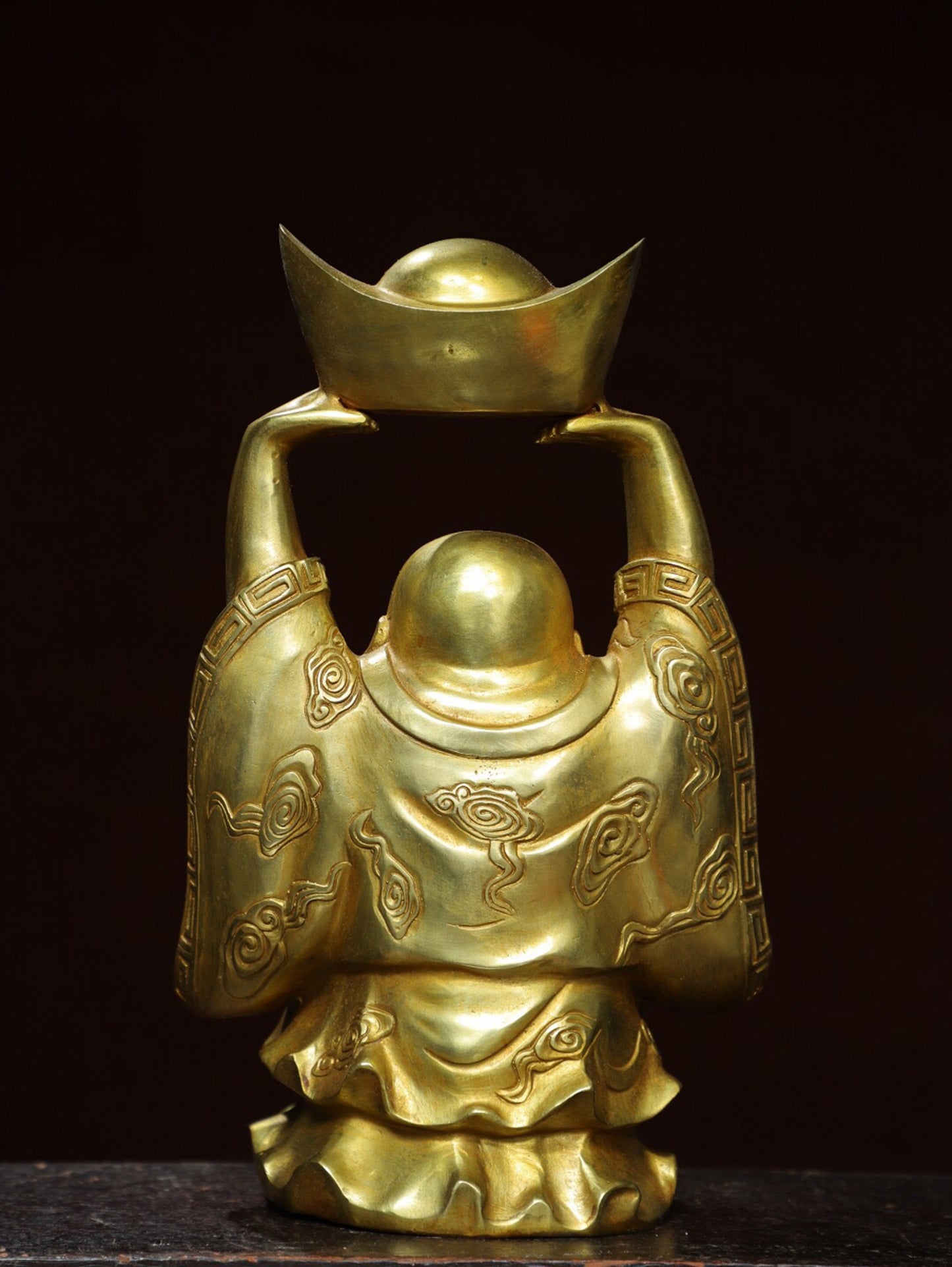 Chinese antique pure copper Maitreya Buddha statue