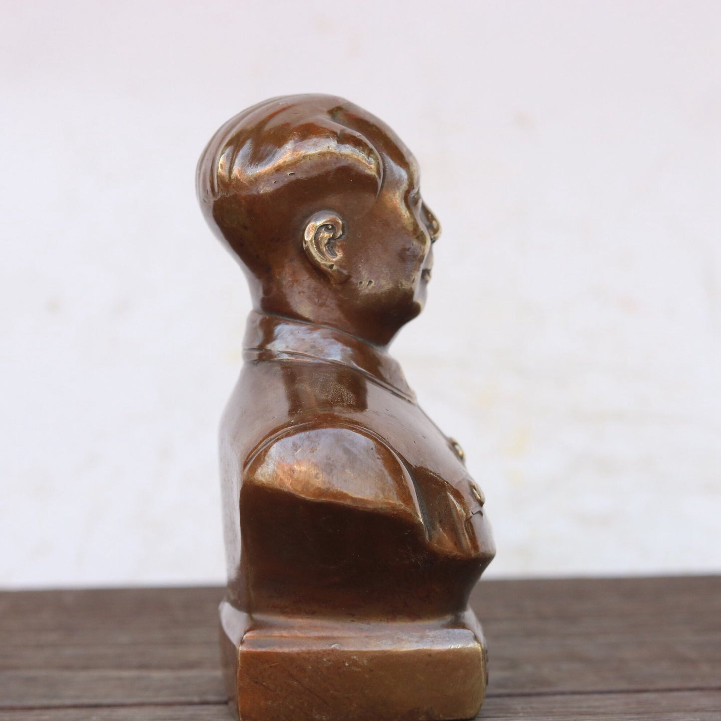 Chinese antique pure copper chairman statue