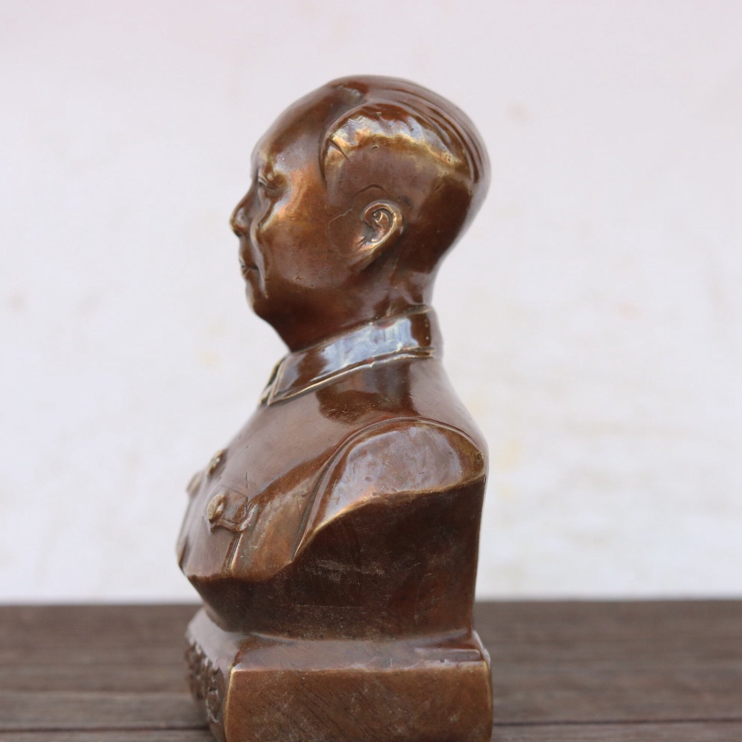 Chinese antique pure copper chairman statue
