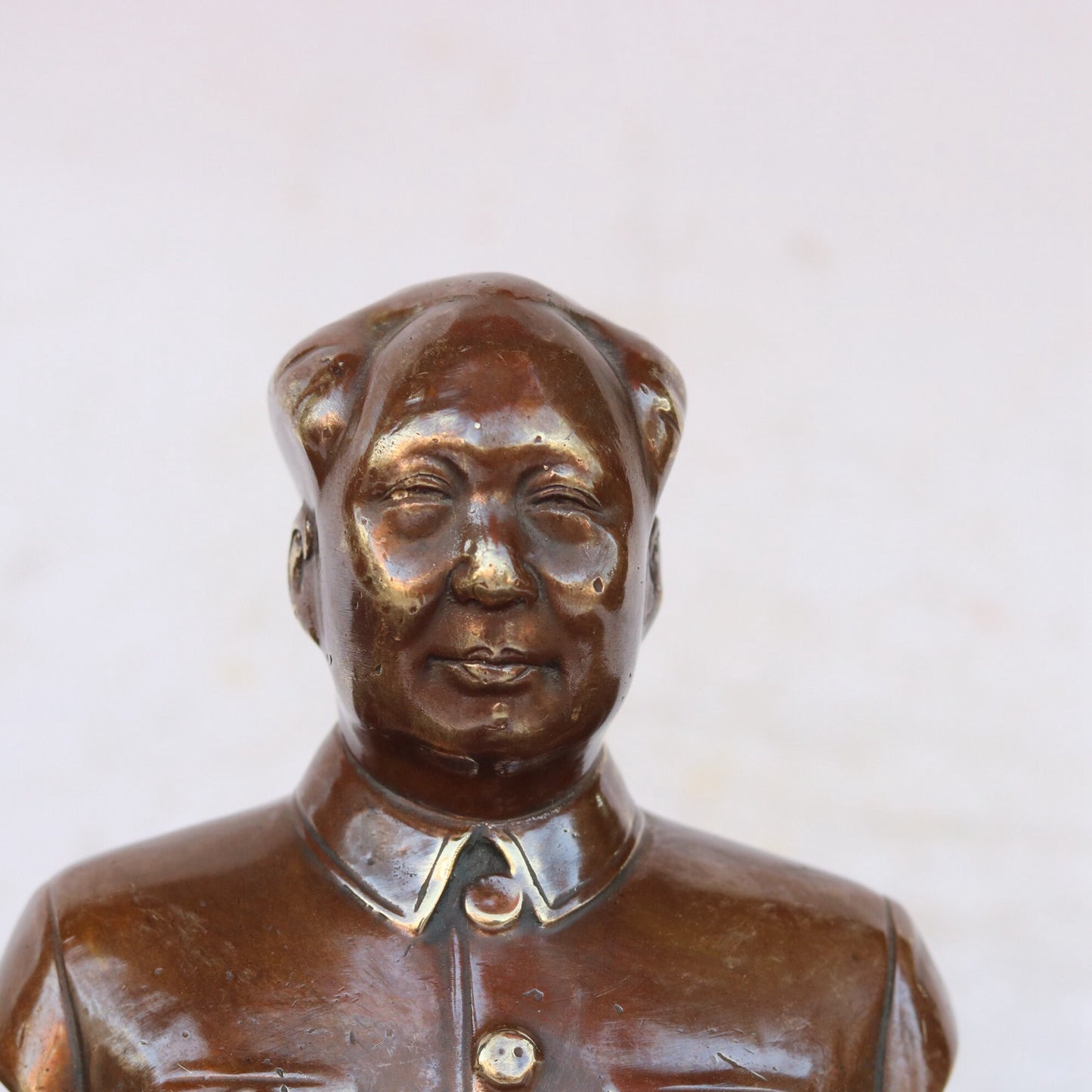 Chinese antique pure copper chairman statue