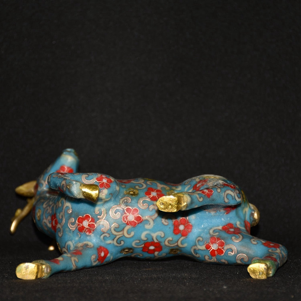 Pure copper cloisonn é sika deer ornament