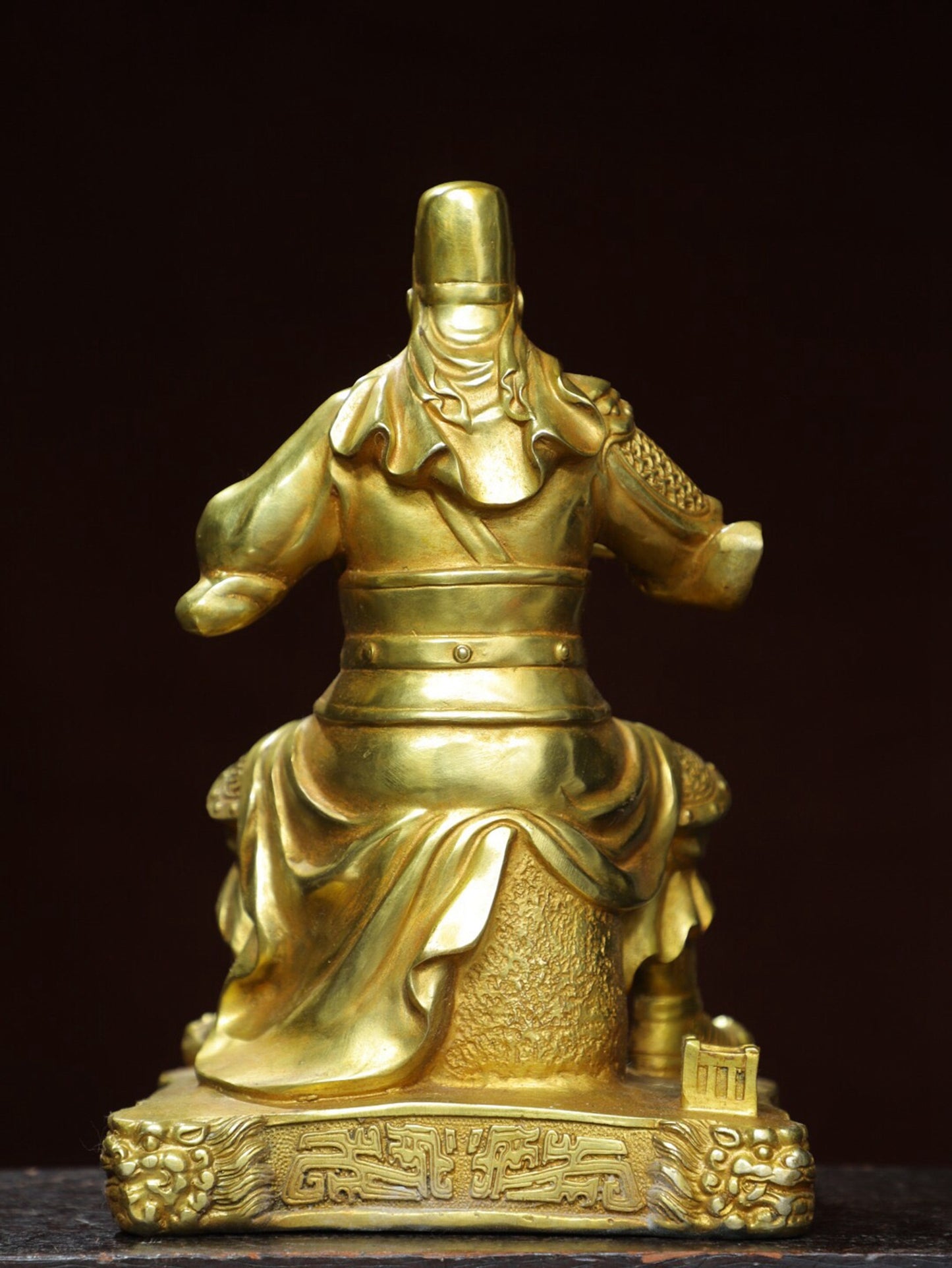 Chinese antique pure copper statue of Guan Gong