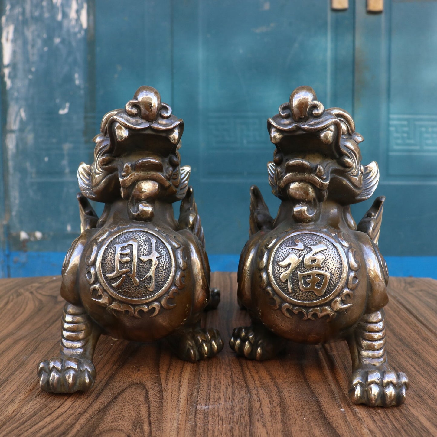 Chinese antique pure copper Caifu Pixiu