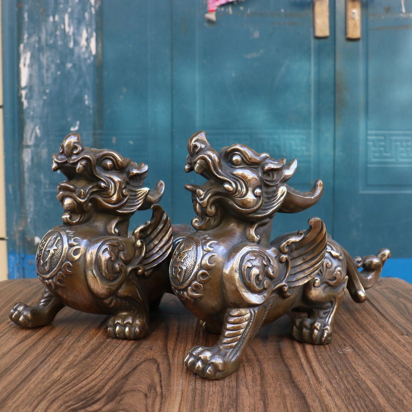 Chinese antique pure copper Caifu Pixiu