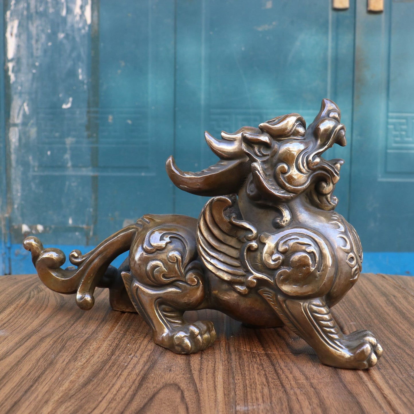 Chinese antique pure copper Caifu Pixiu