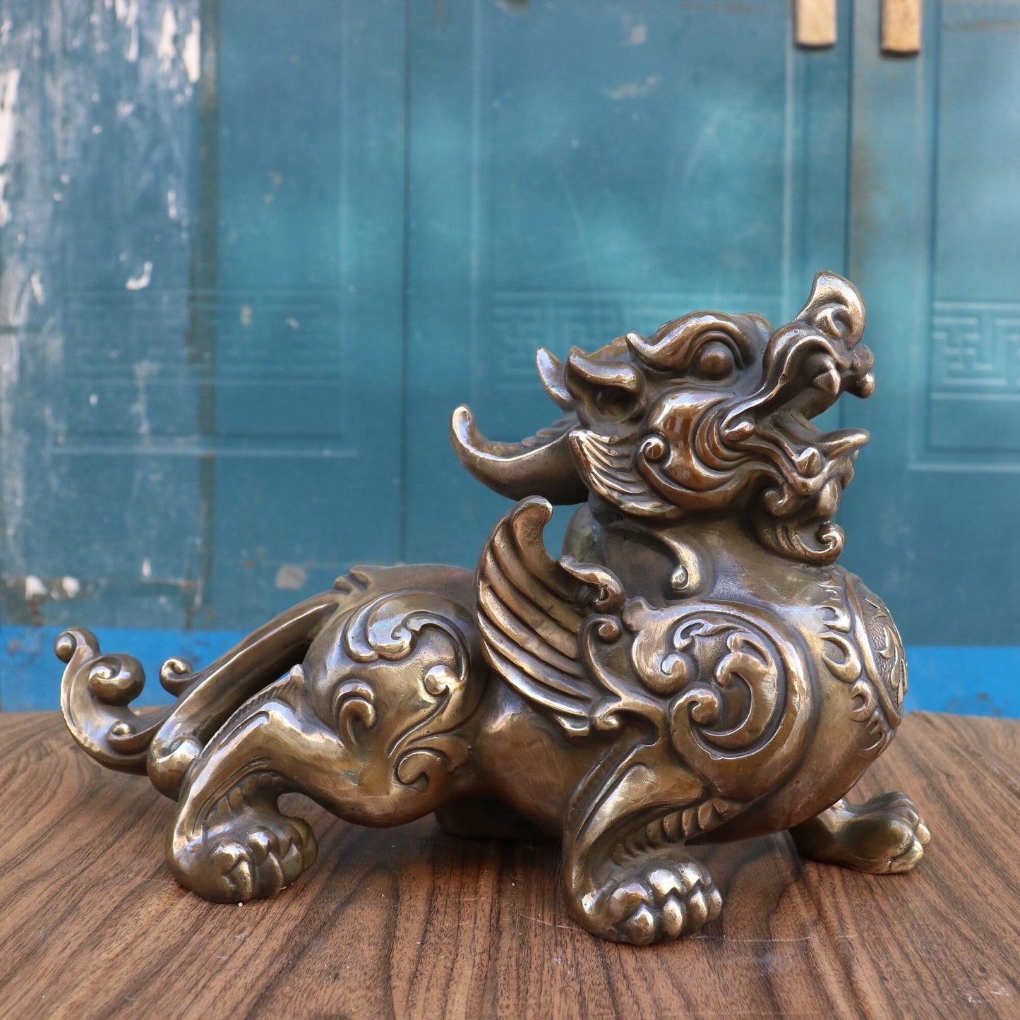 Chinese antique pure copper Caifu Pixiu
