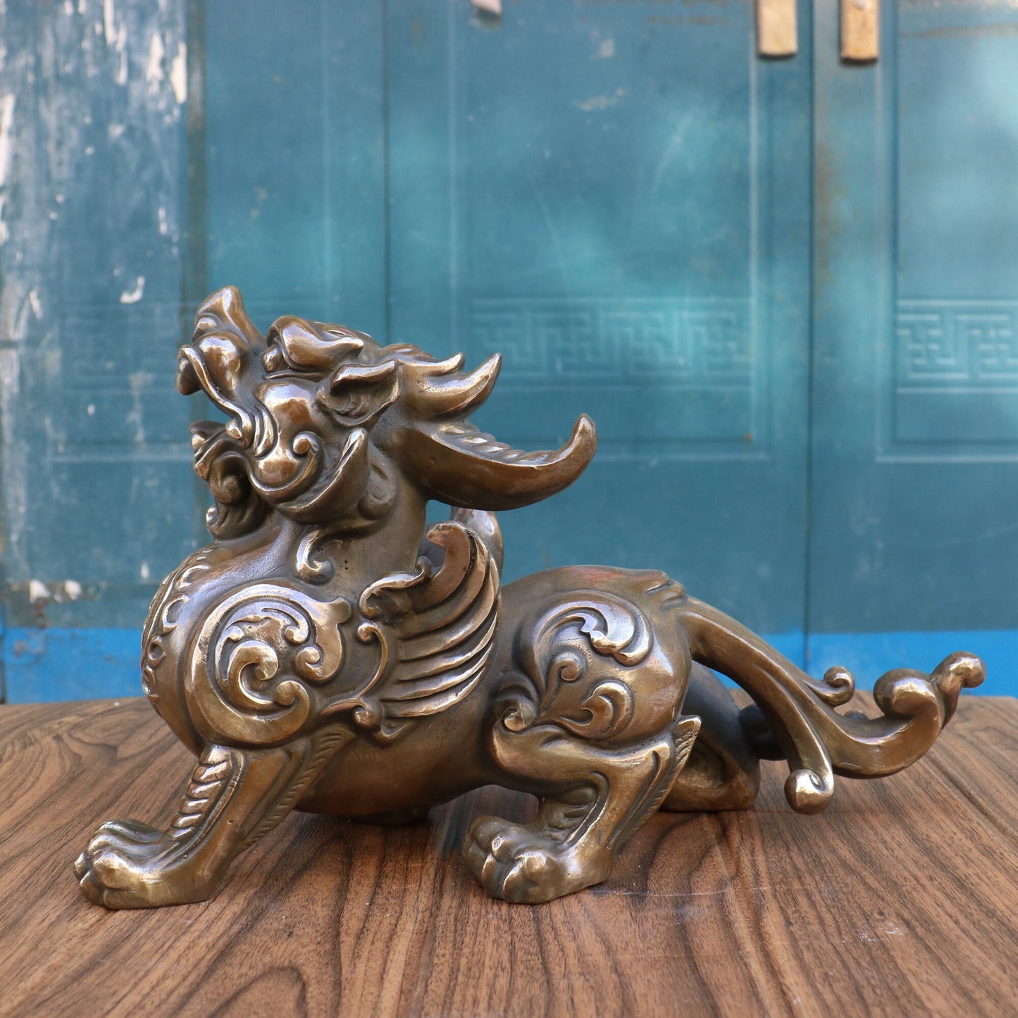 Chinese antique pure copper Caifu Pixiu