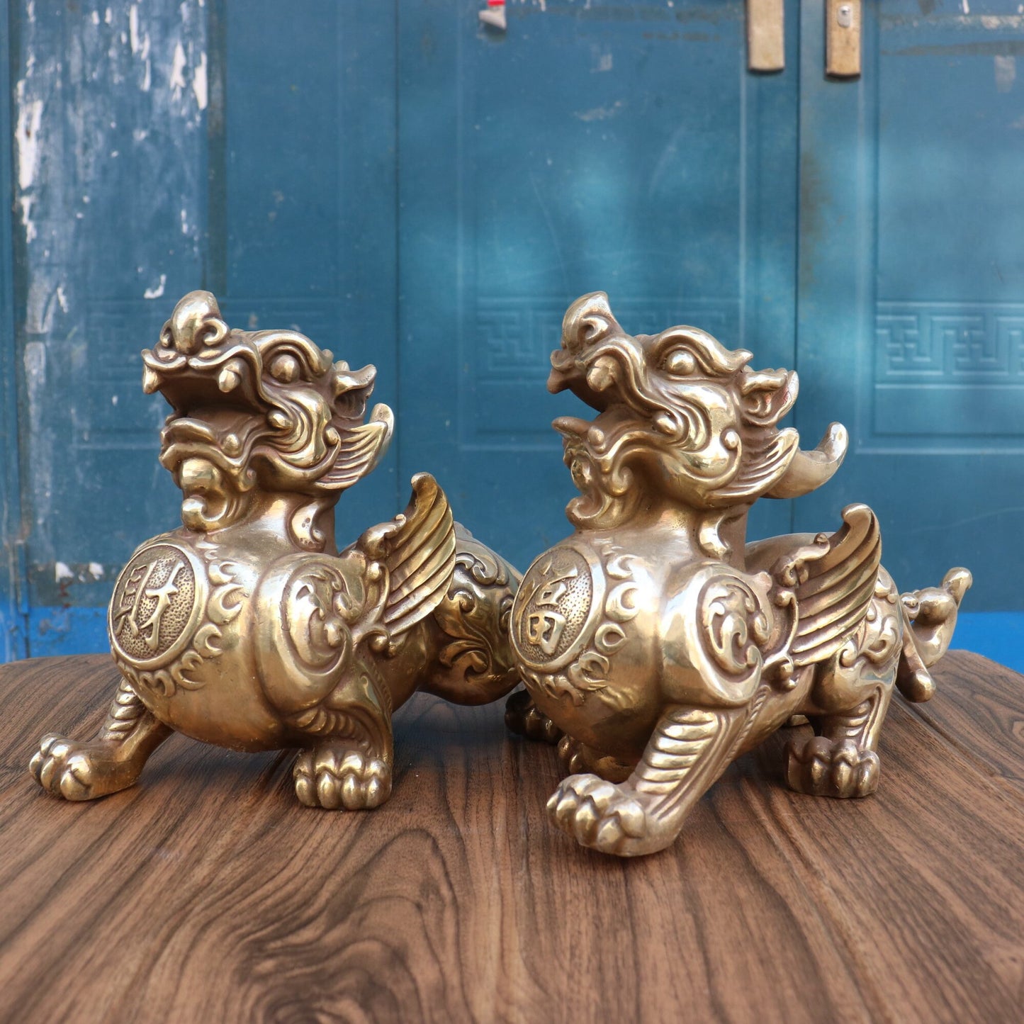 Chinese antique pure copper Caifu Pixiu