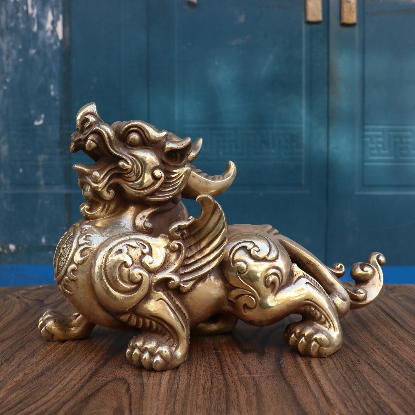 Chinese antique pure copper Caifu Pixiu