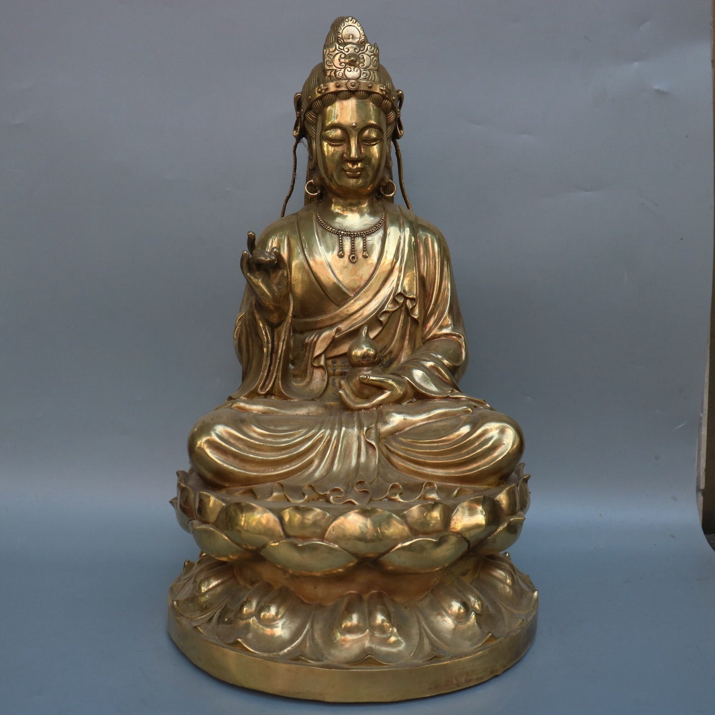 Chinese Antique Pure Copper Medicine Bodhisattva