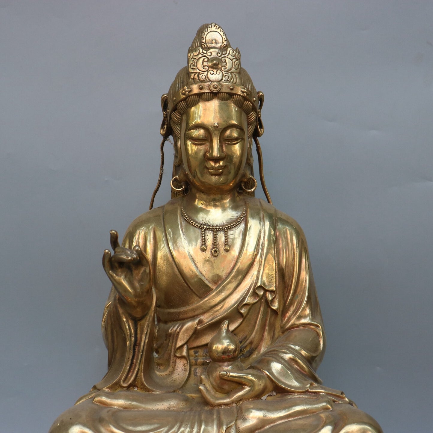 Chinese Antique Pure Copper Medicine Bodhisattva