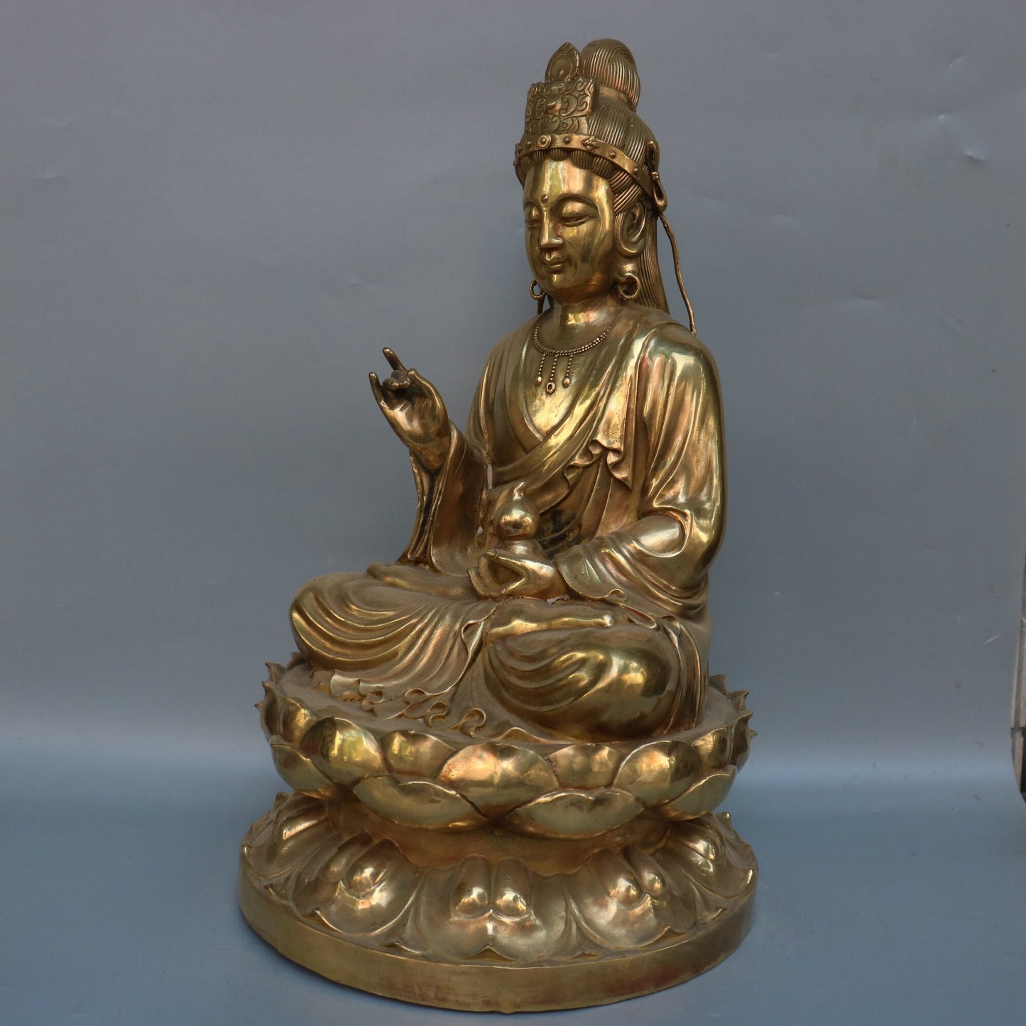 Chinese Antique Pure Copper Medicine Bodhisattva