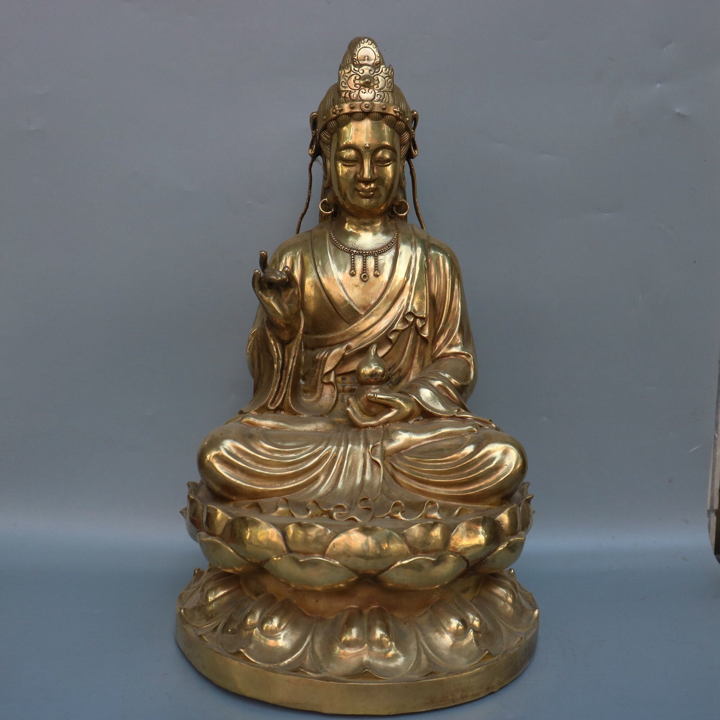 Chinese Antique Pure Copper Medicine Bodhisattva