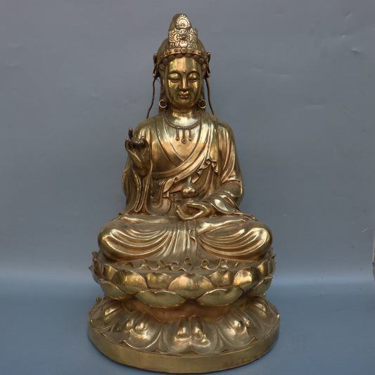 Chinese Antique Pure Copper Medicine Bodhisattva