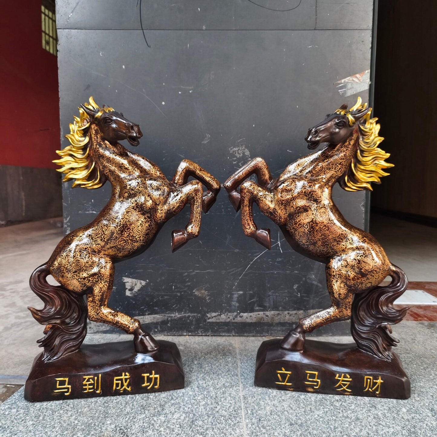 Chinese Antique Pure Copper Wealthy Horse