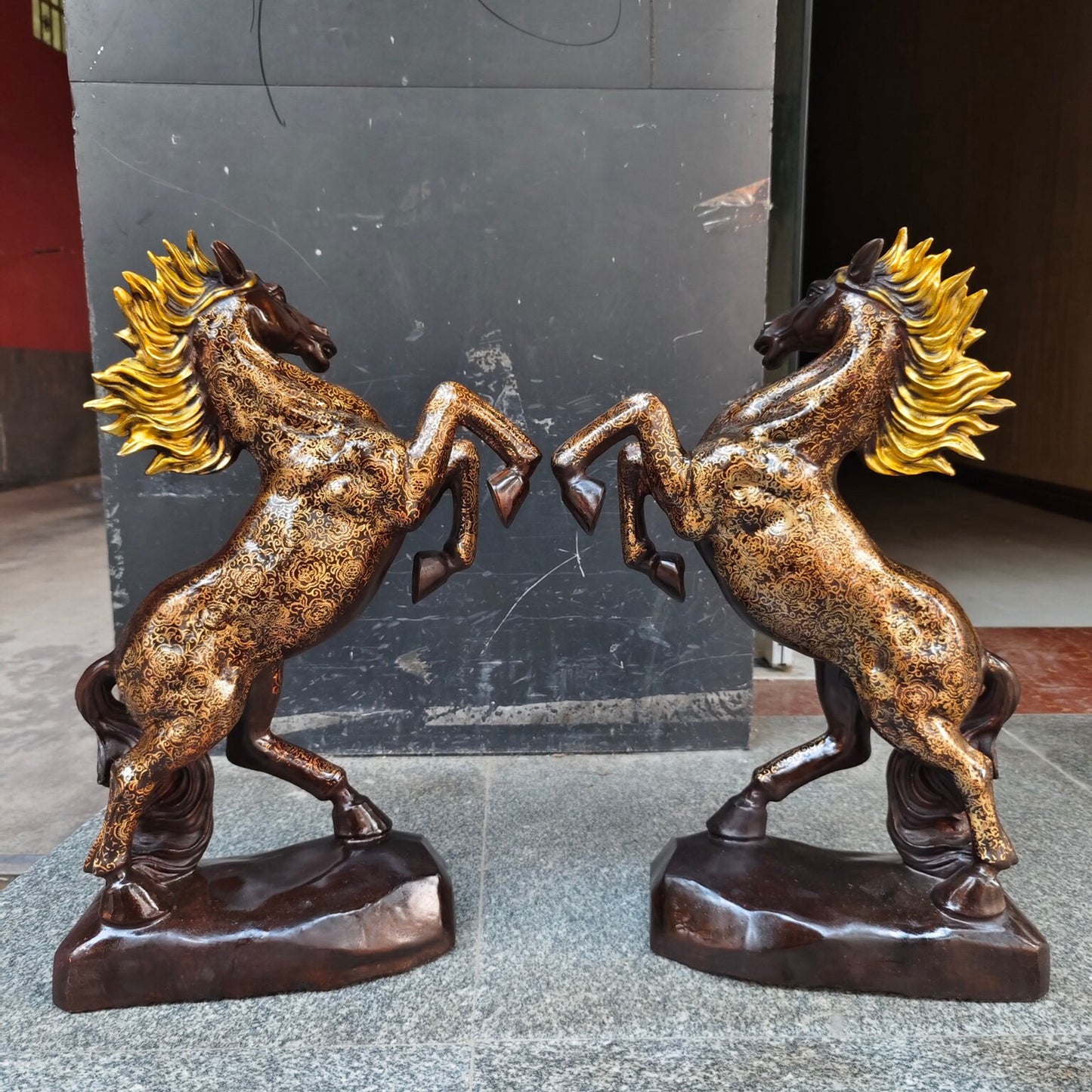 Chinese Antique Pure Copper Wealthy Horse