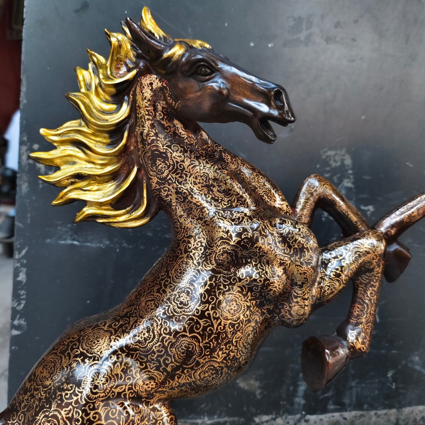 Chinese Antique Pure Copper Wealthy Horse