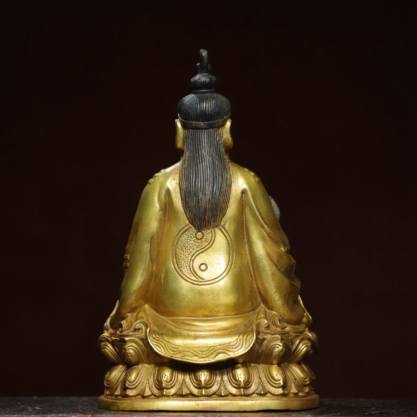 Chinese antique pure copper statue of 'Tai Shang Lao Jun'