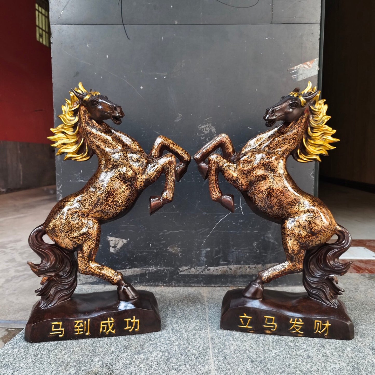 Chinese Antique Pure Copper Wealthy Horse