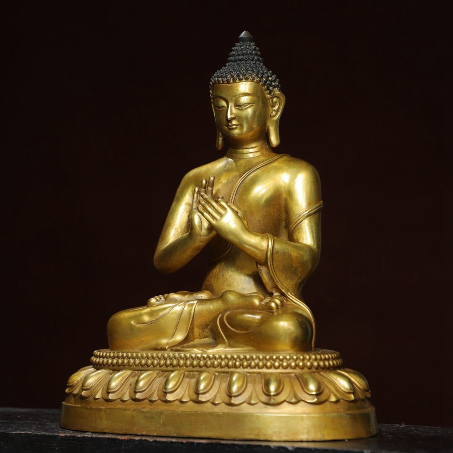 Chinese antique pure copper statue of the Great Sun Tathagata