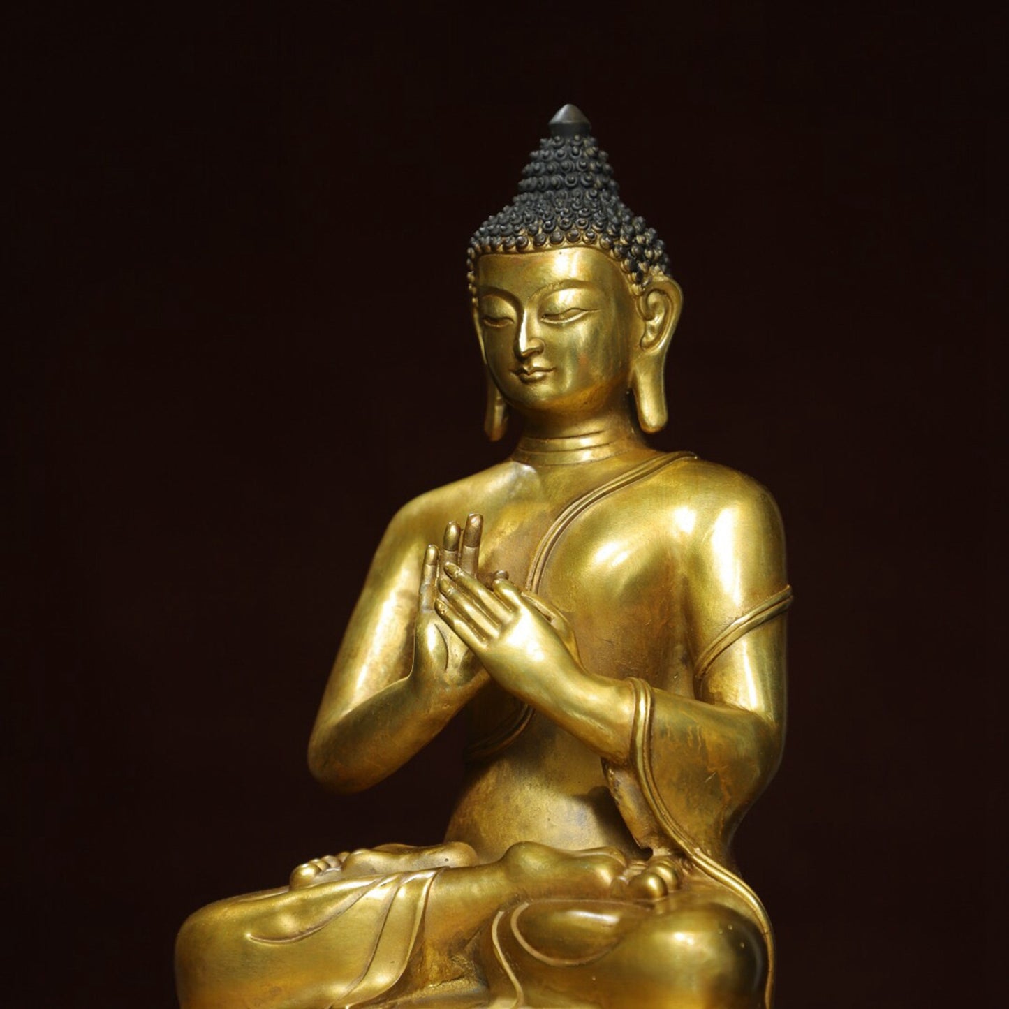 Chinese antique pure copper statue of the Great Sun Tathagata