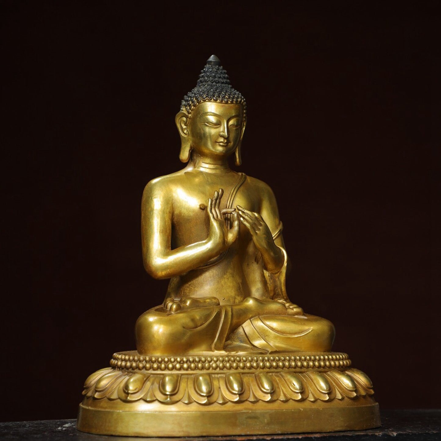 Chinese antique pure copper statue of the Great Sun Tathagata