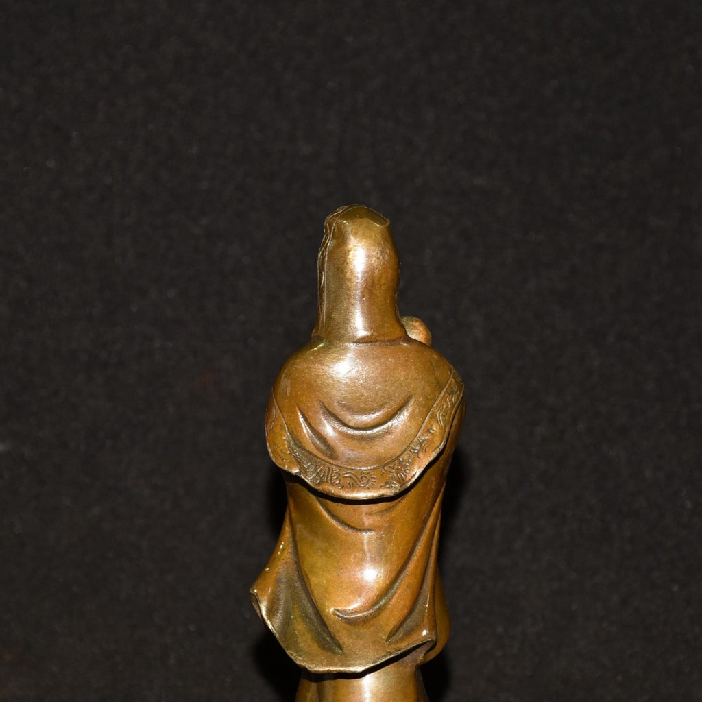 Pure copper imitation purple copper gift Guanyin Buddha ornament