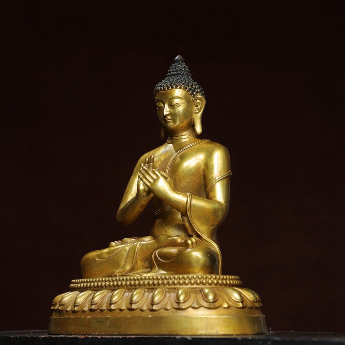 Chinese antique pure copper statue of the Great Sun Tathagata