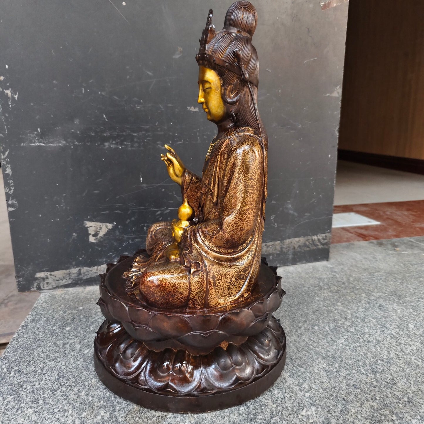 Chinese Antique Pure Copper Medicine Bodhisattva