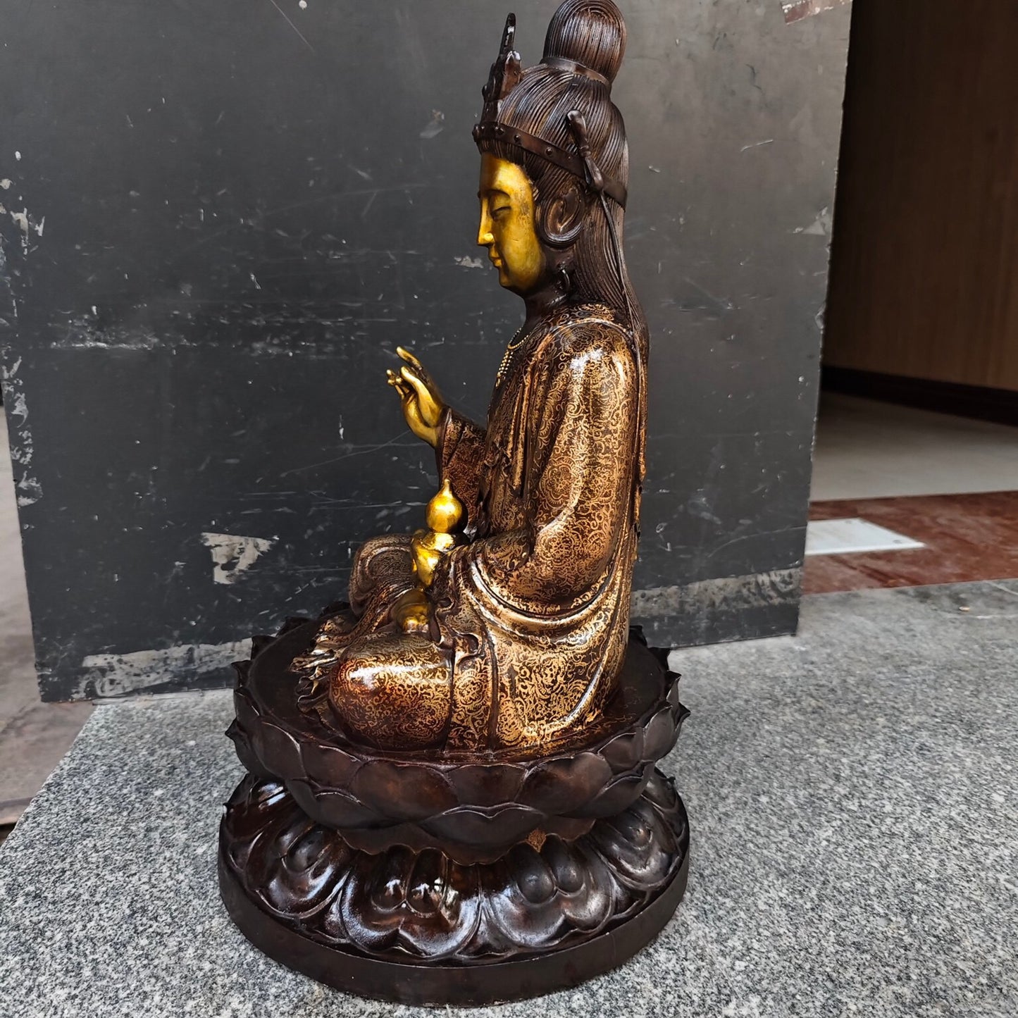 Chinese Antique Pure Copper Medicine Bodhisattva
