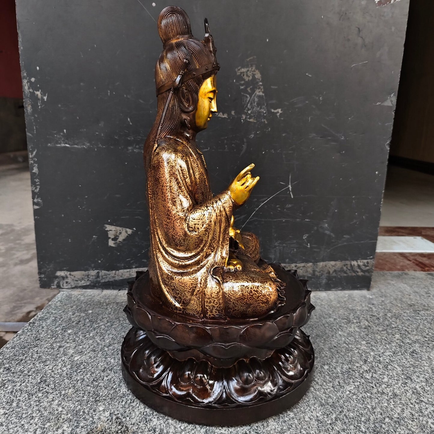 Chinese Antique Pure Copper Medicine Bodhisattva