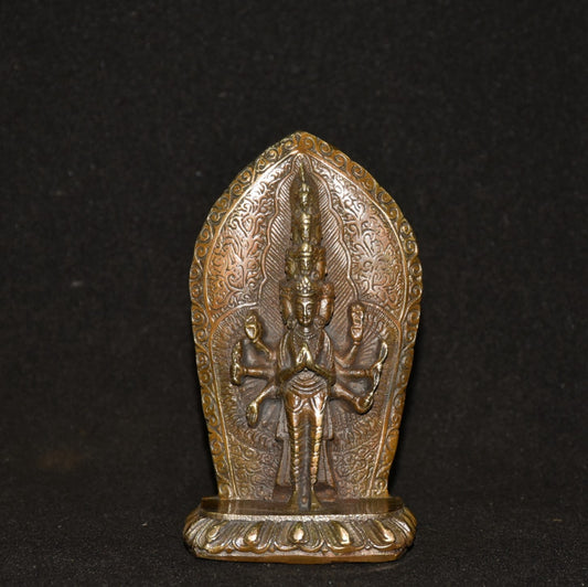 Pure copper imitation purple copper station thousand handed Guanyin ornaments