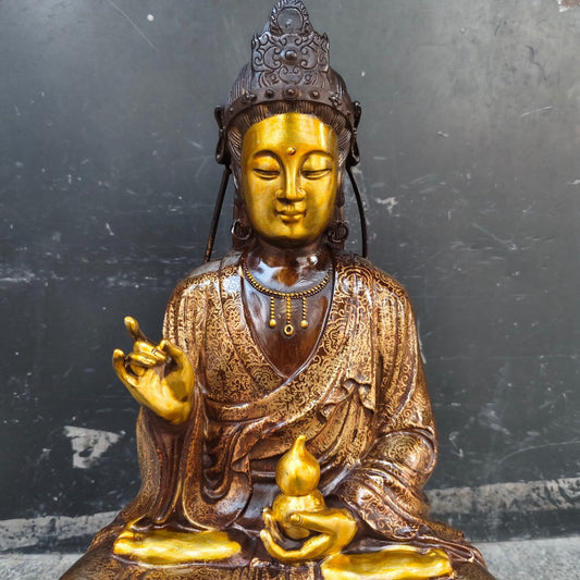 Chinese Antique Pure Copper Medicine Bodhisattva