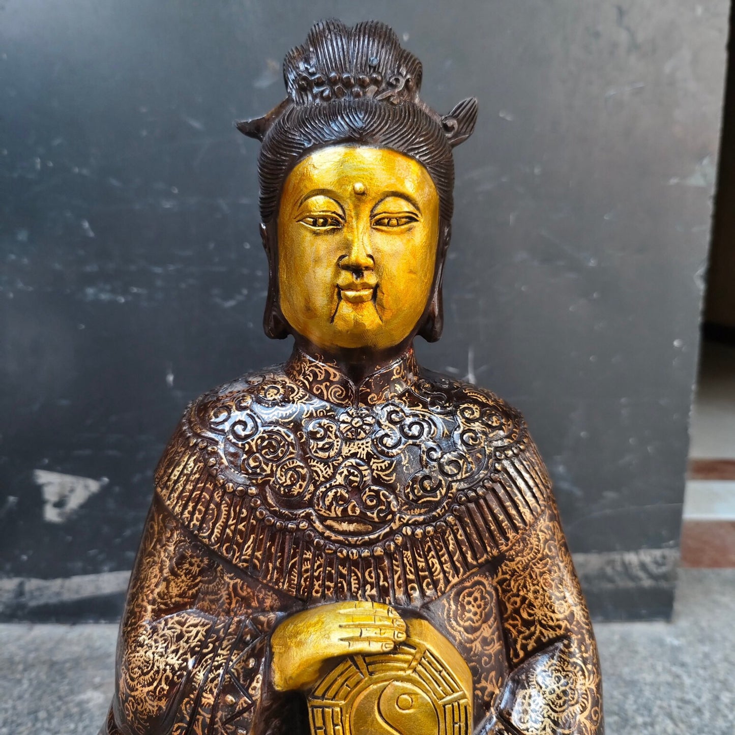 Chinese antique pure copper with no birth mother