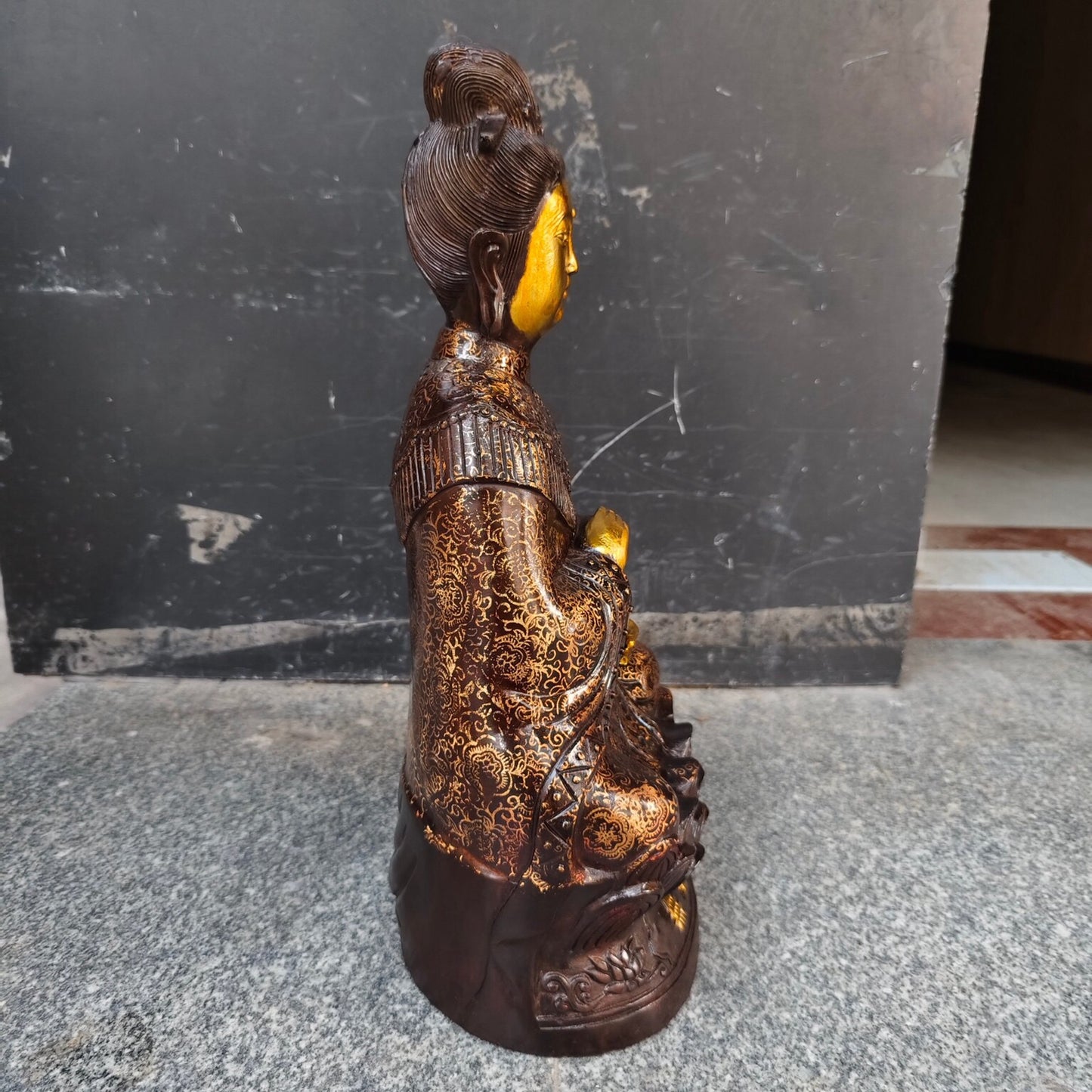 Chinese antique pure copper with no birth mother