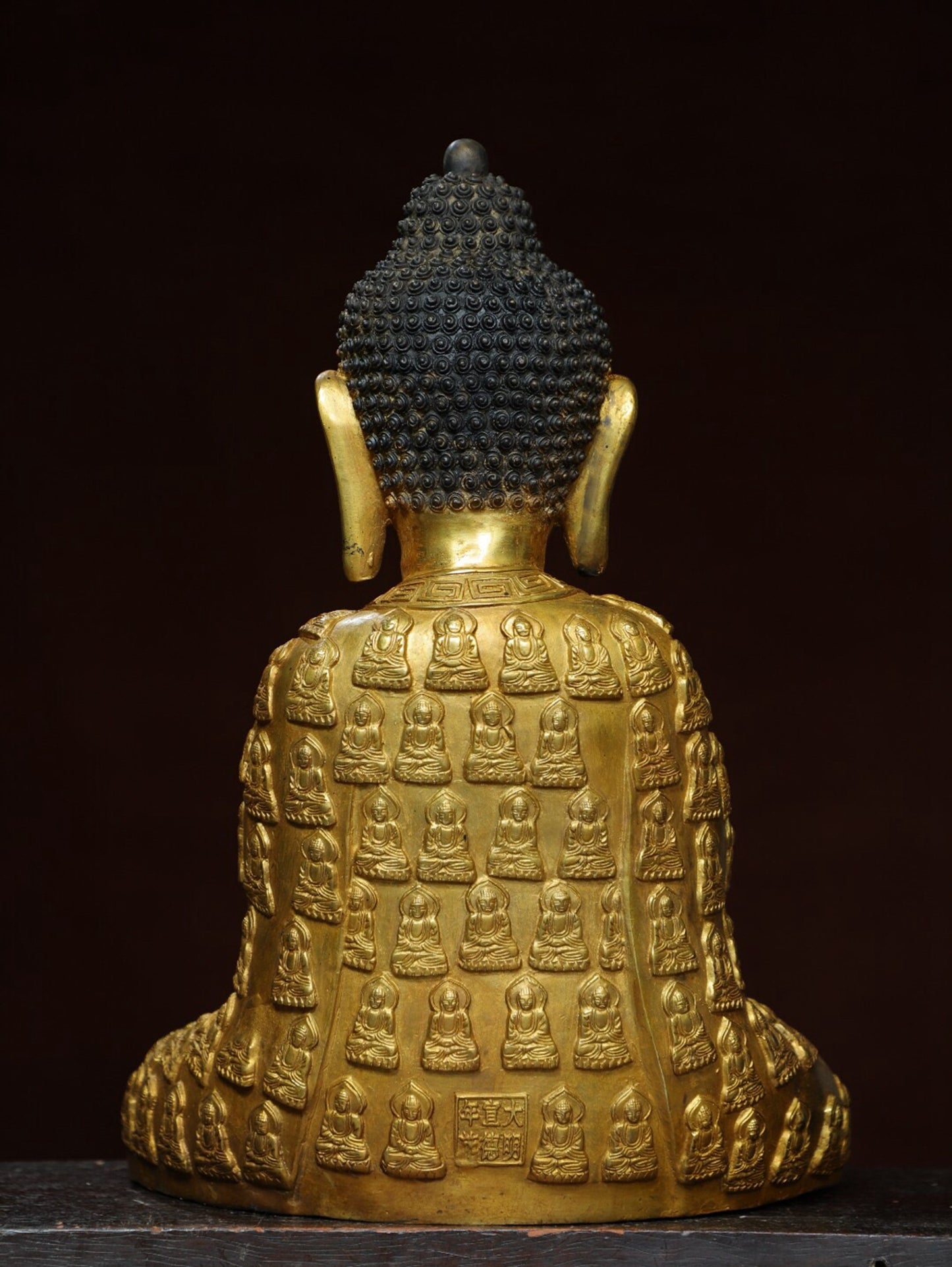 Chinese antique pure copper statue of Shakyamuni Buddha
