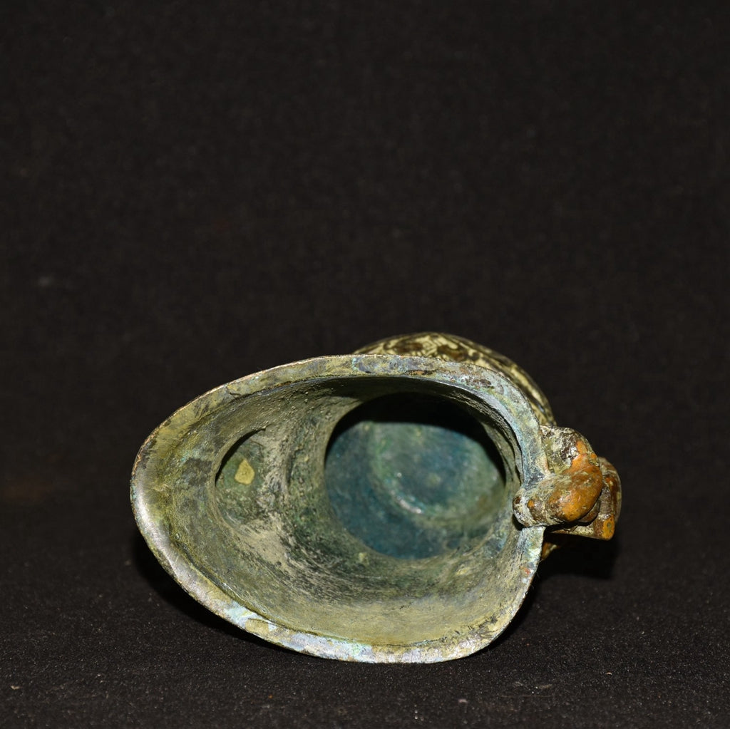 Pure copper imitation bronze dragon beast wine cup