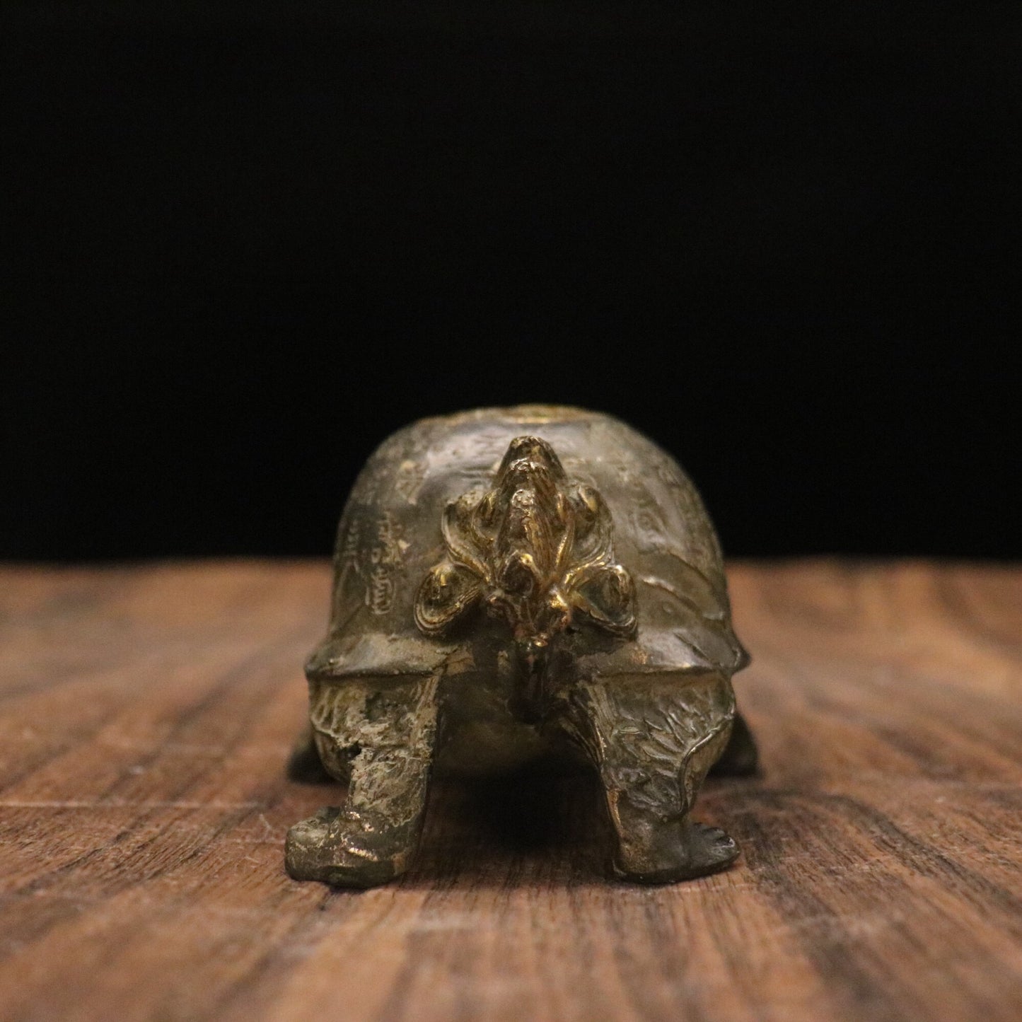 Chinese antique bronze longevity dragon turtle