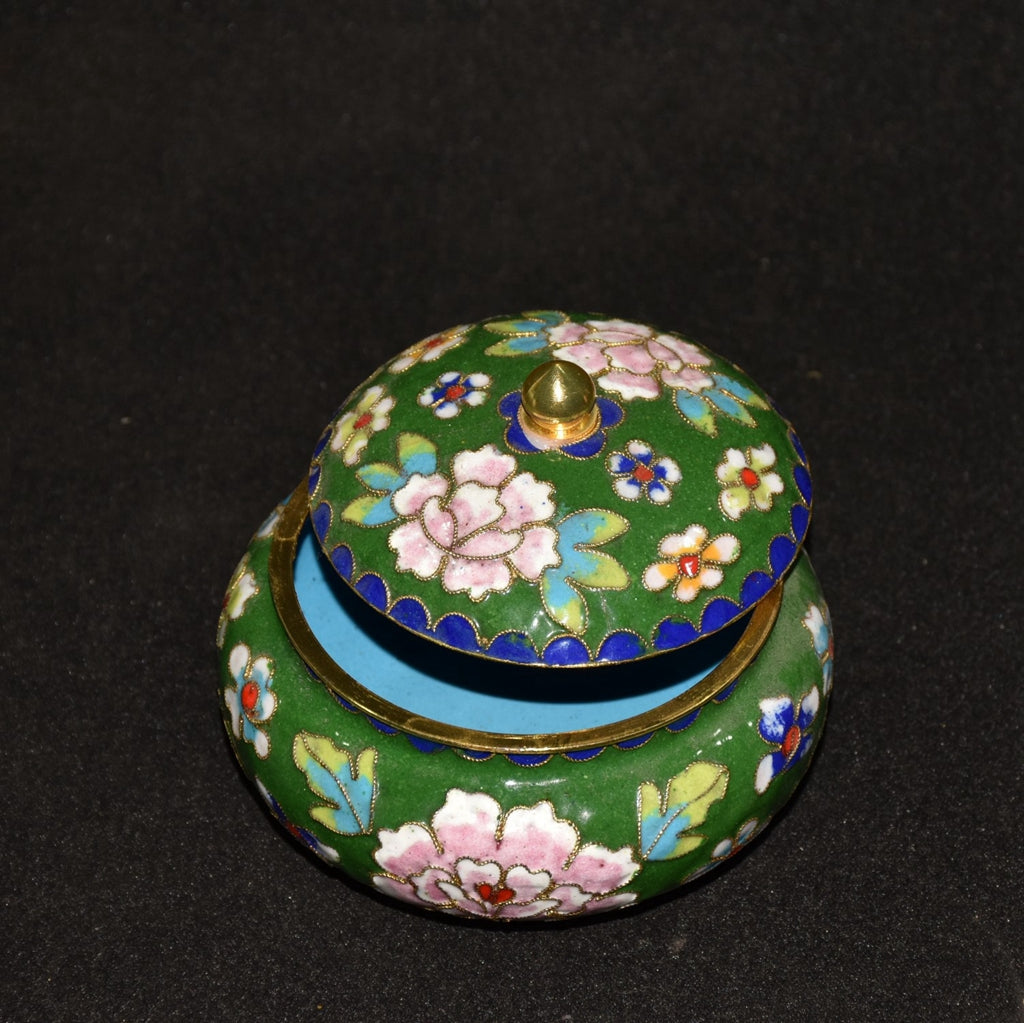 Pure purple copper embryo cloisonn é, peony flower washing jar