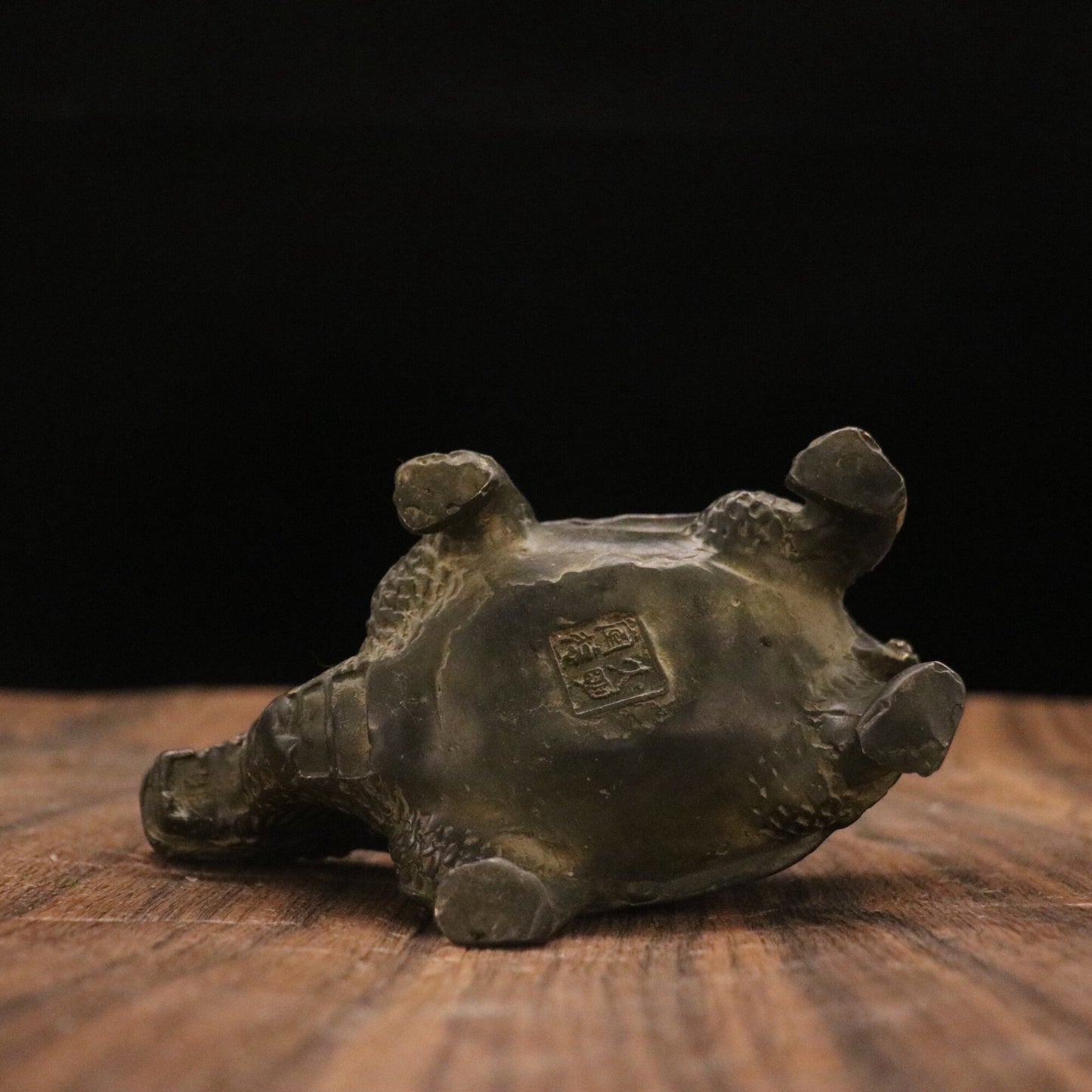 Chinese antique bronze longevity dragon turtle