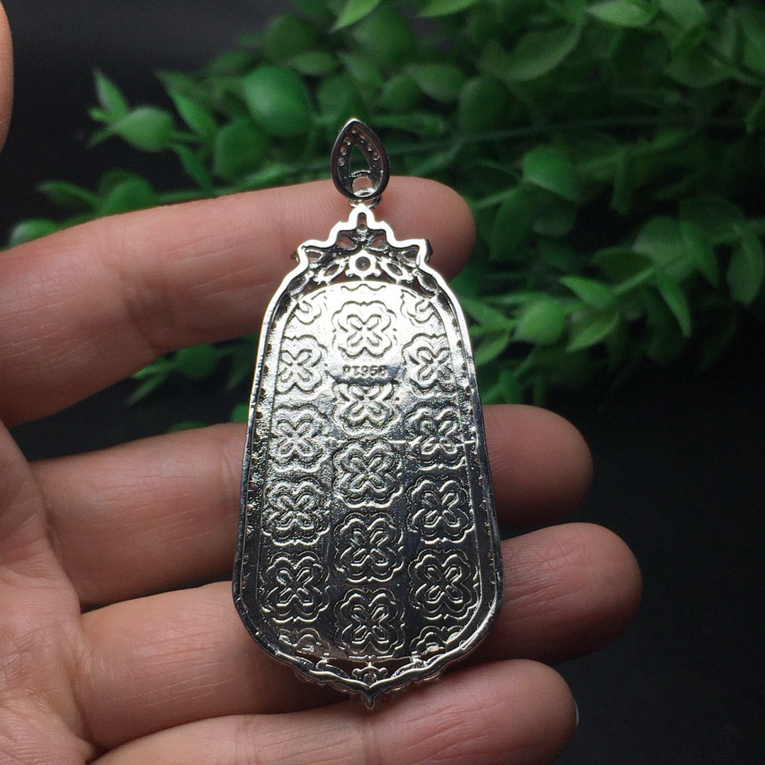 Chinese antique white ice inlaid with Guanyin