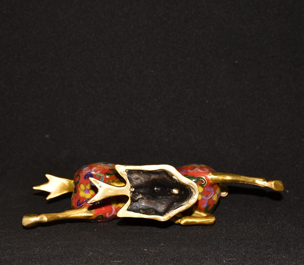 Pure copper cloisonn é blue horse treading flying swallow ornament