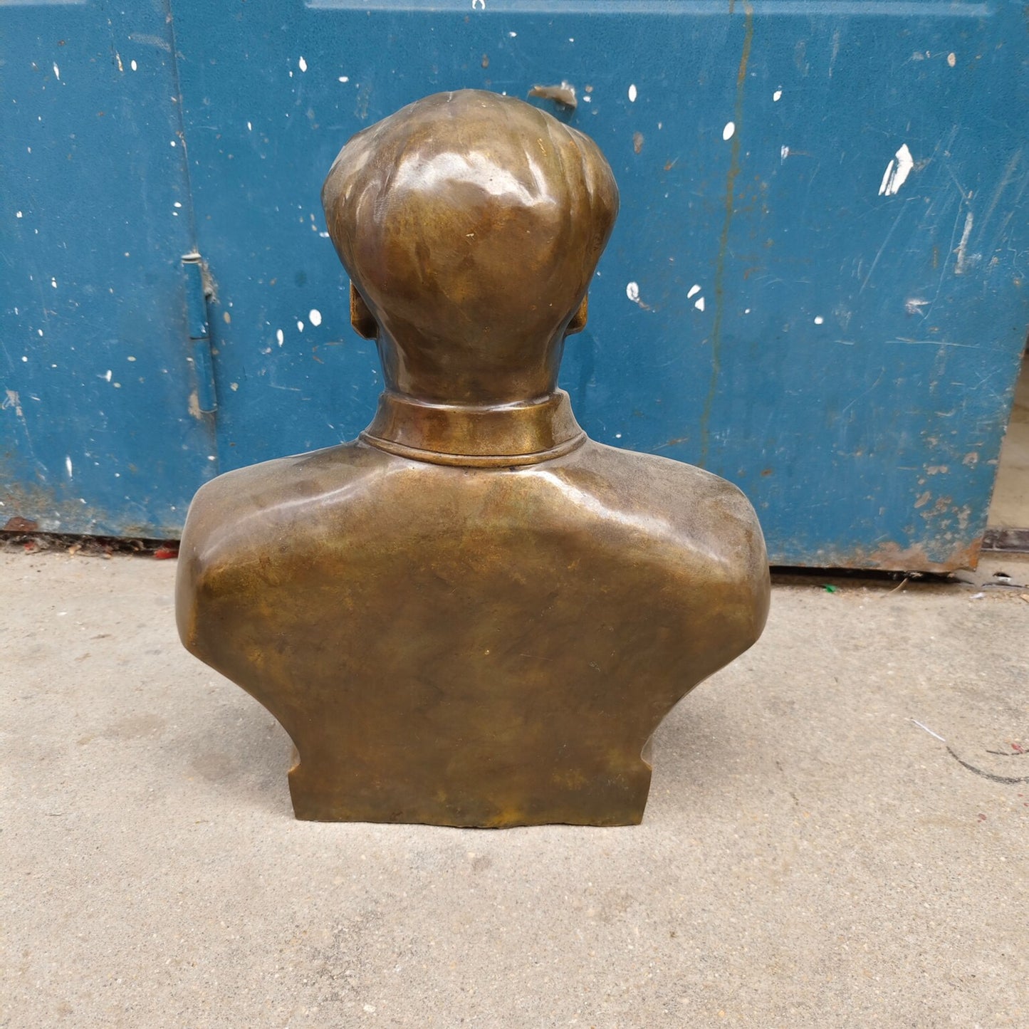 Chinese antique pure copper chairman statue