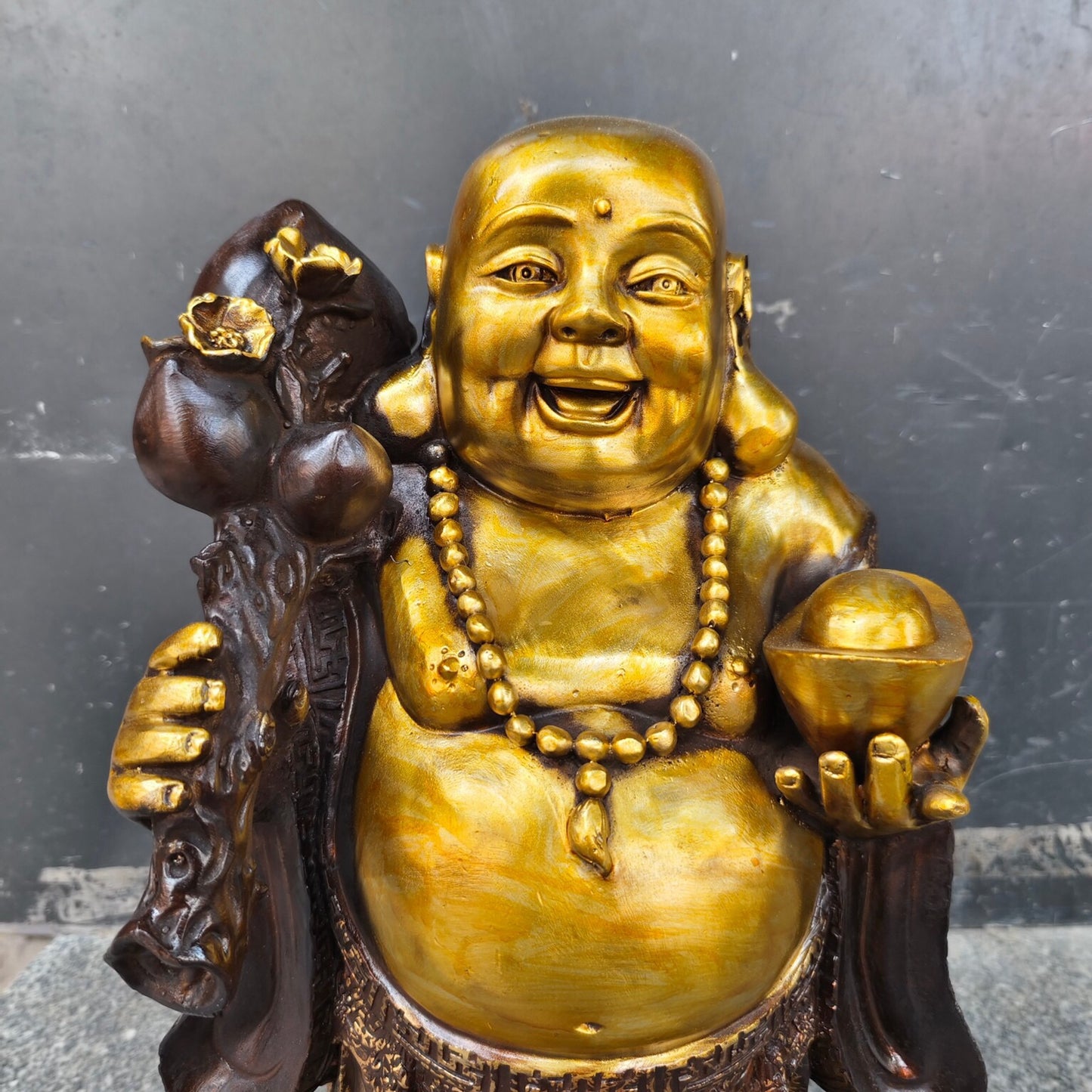 Chinese antique pure copper Maitreya Buddha