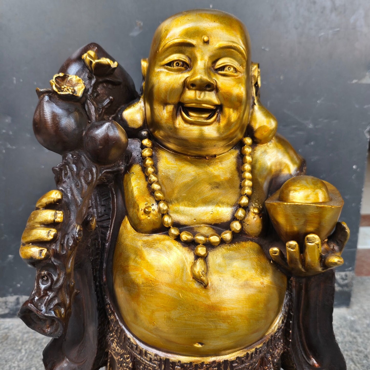 Chinese antique pure copper Maitreya Buddha