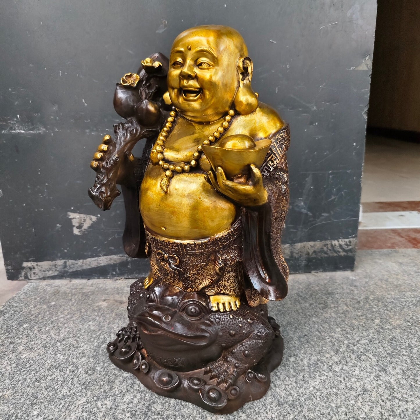 Chinese antique pure copper Maitreya Buddha