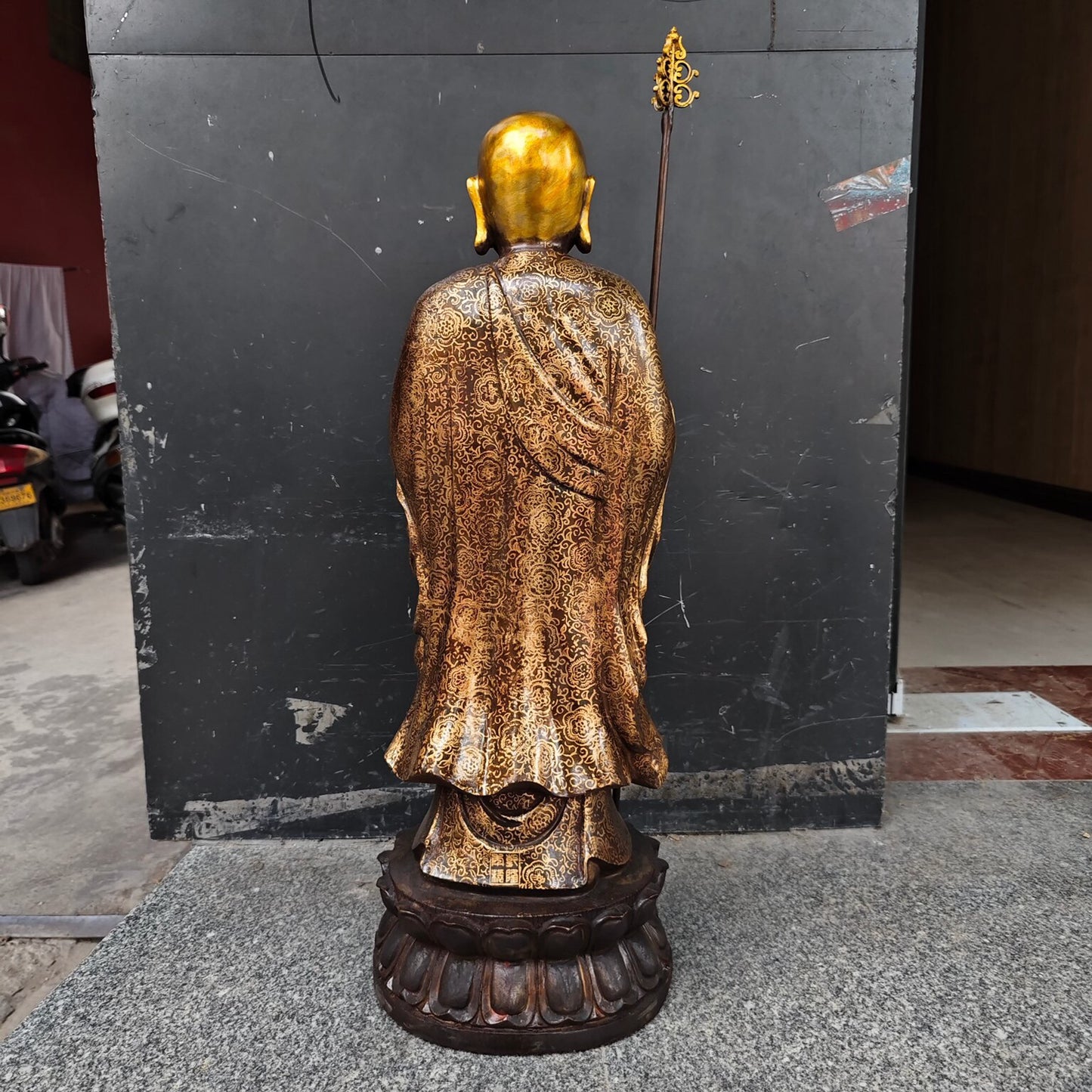 Chinese Antique Pure Copper Earth Treasure Bodhisattva