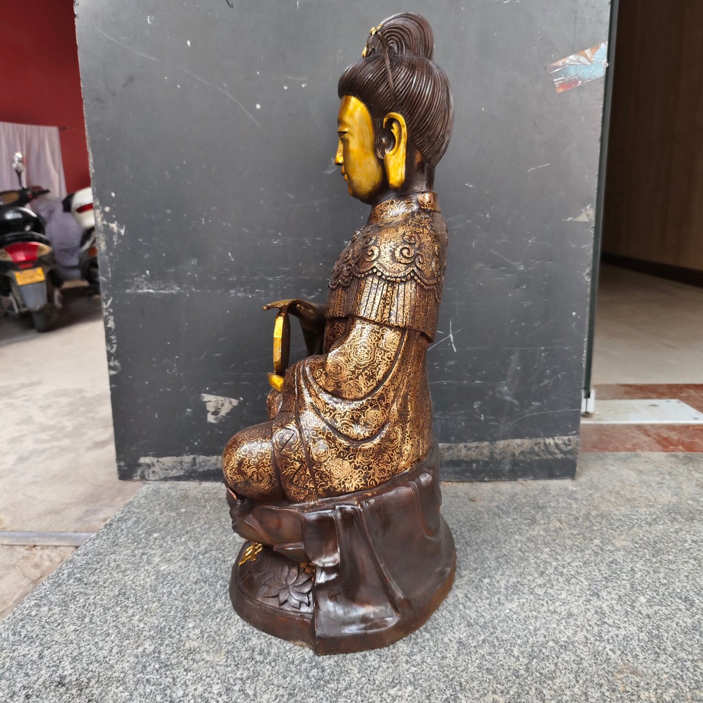 Chinese antique pure copper with no birth mother